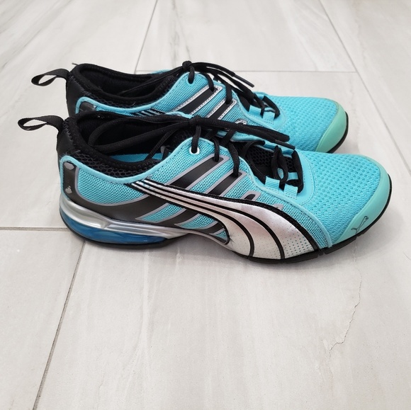 Puma Shoes - 🍉 Puma Aqua Blue Black Running Shoes Size 8.5